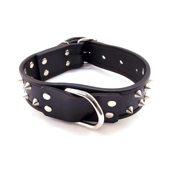 Rouge_Garments_Black_Leather_Studded_Collar_BondageBox_x2 Rouge Garments Black Leather Studded Collar BondageBox UK