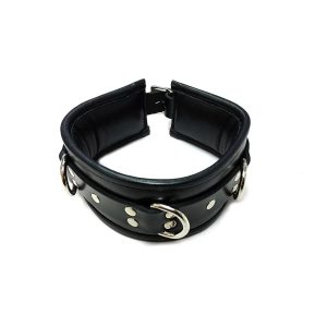 Rouge Garments Black Padded Collar BondageBox UK