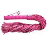 Rouge Garments Large Pink Leather Flogger BondageBox UK