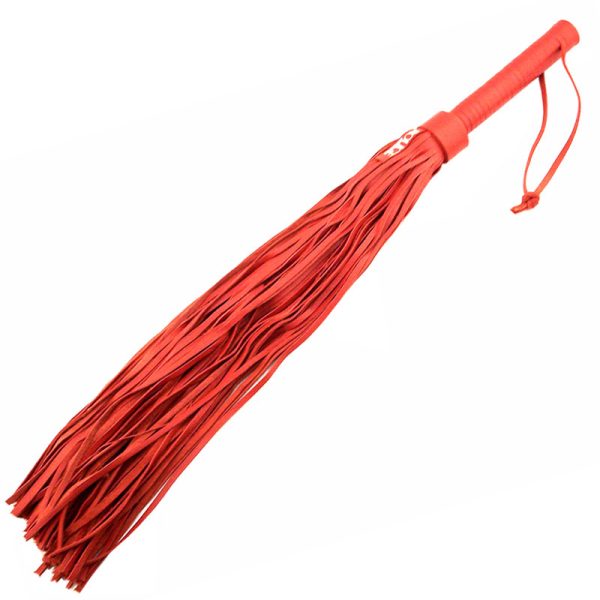 Rouge Garments Large Red Leather Flogger BondageBox UK
