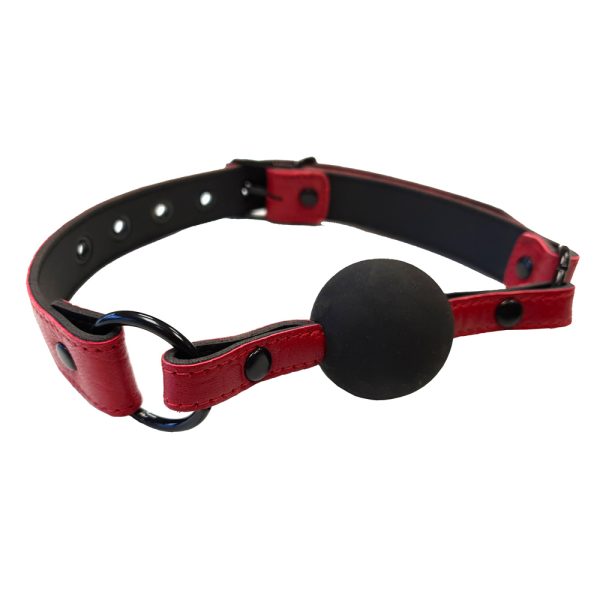 Rouge Garments Leather Croc Print Ball Gag BondageBox UK