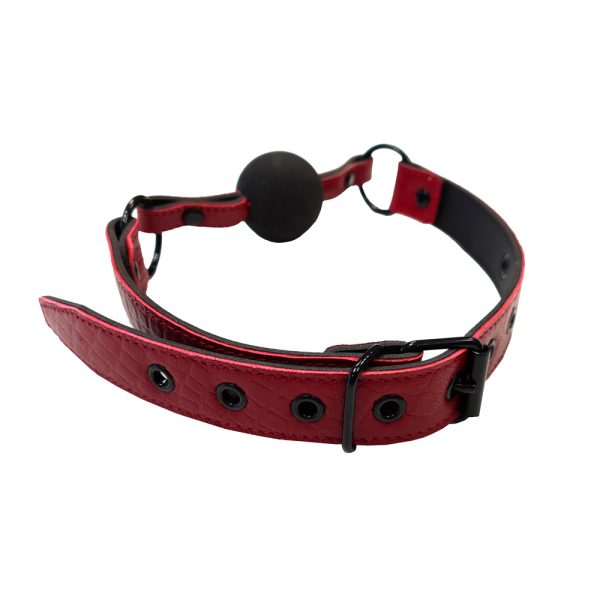 Rouge Garments Leather Croc Print Ball Gag BondageBox UK