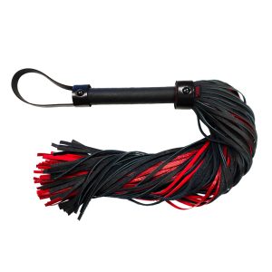 Rouge Garments Leather Croc Print Flogger BondageBox UK