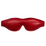 Rouge Garments Leather Croc Print Padded Blindfold BondageBox UK