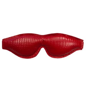 Rouge Garments Leather Croc Print Padded Blindfold BondageBox UK