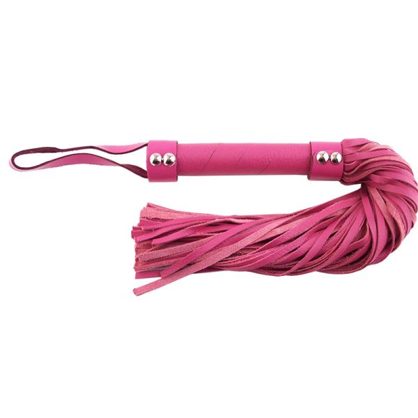 Rouge_Garments_Pink_Leather_Flogger_BondageBox_x2 Rouge Garments Pink Leather Flogger BondageBox UK