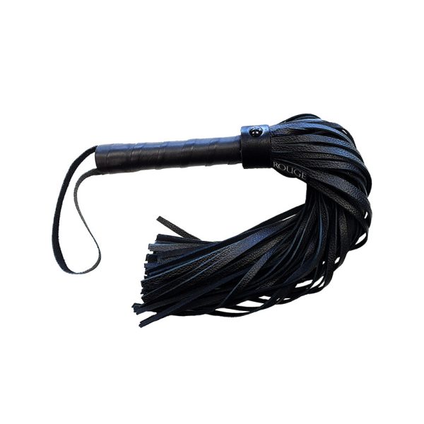 Rouge Garments Plain Black Flogger BondageBox UK