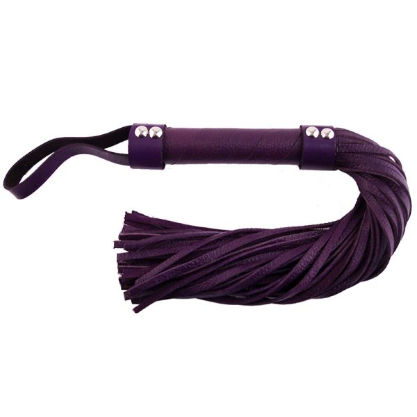 Rouge_Garments_Purple_Leather_Flogger_BondageBox_x2 Rouge Garments Purple Leather Flogger BondageBox UK