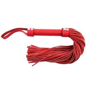 Rouge Garments Red Leather Flogger BondageBox UK