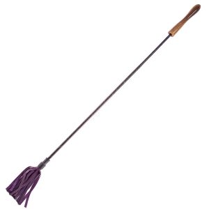 Rouge Garments Riding Crop With Wooden Handle Purple BondageBox UK