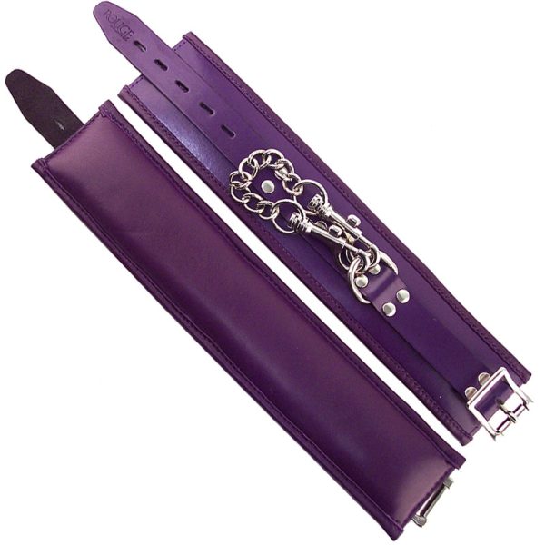 Rouge Garments Wrist Cuffs Padded Purple BondageBox UK