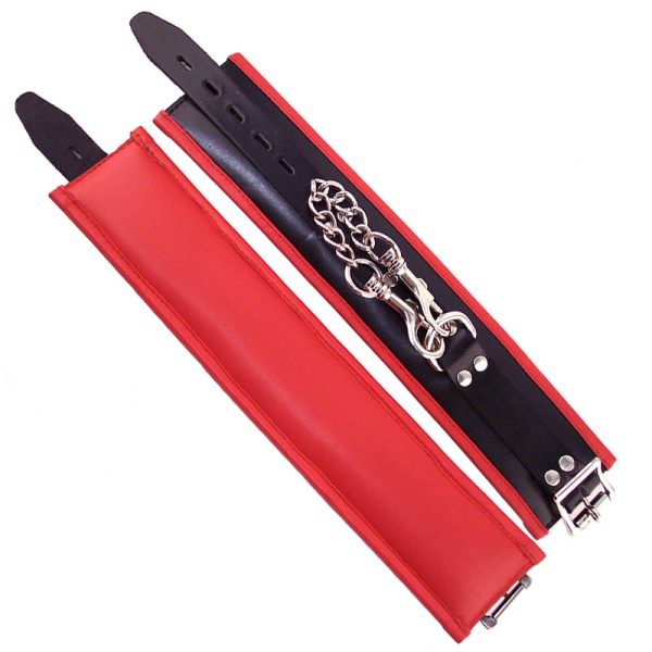 Rouge_Garments_Wrist_Cuffs_Padded_Red_Trimmed_BondageBox_x2 Rouge Garments Wrist Cuffs Padded Red Trimmed BondageBox UK