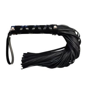Rouge Short Leather Flogger With Studs BondageBox UK