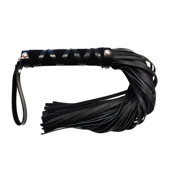 Rouge Short Leather Flogger With Studs BondageBox UK