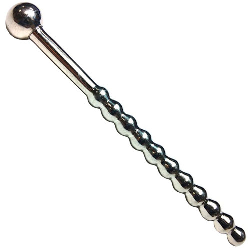 Rouge Stainless Steel Beaded Urethral Sound BondageBox UK