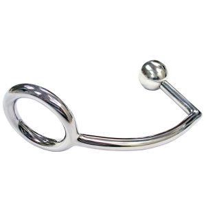 Rouge Stainless Steel Cock Ring With Anal Probe BondageBox UK