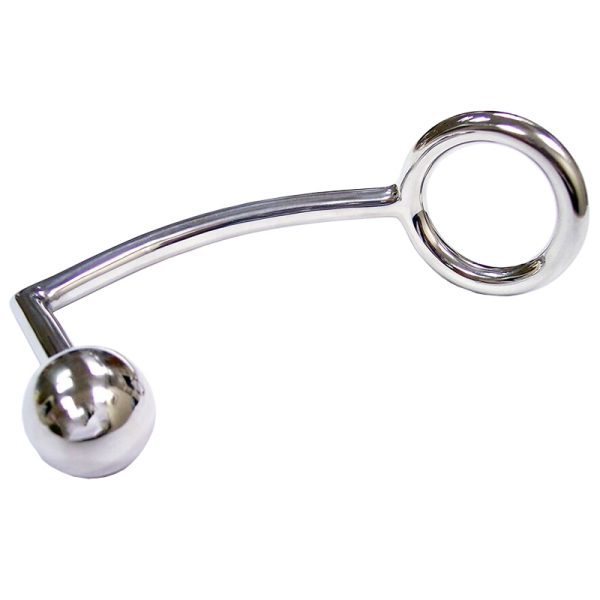 Rouge Stainless Steel Cock Ring With Anal Probe BondageBox UK