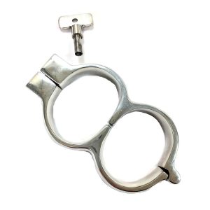 Rouge Stainless Steel Lockable Wrist Cuffs BondageBox UK