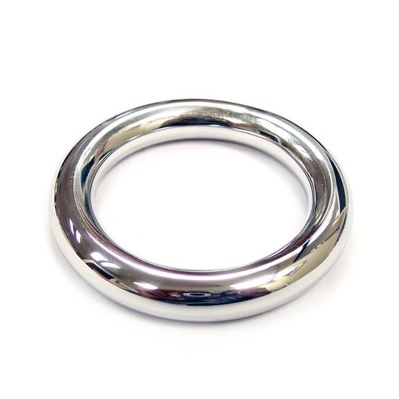 Rouge Stainless Steel Round Cock Ring 45mm BondageBox UK