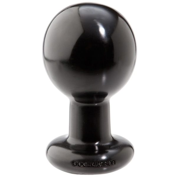 Round Large Black Butt Plug BondageBox UK