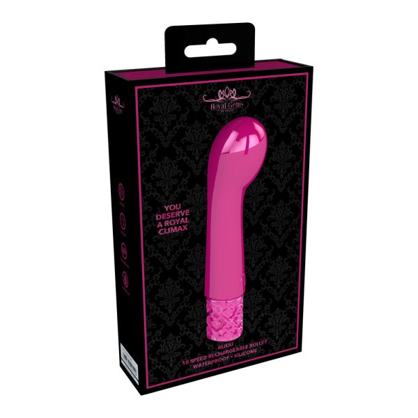 Royal Gems Bijou Rechargeable Silicone Bullet Pink BondageBox UK