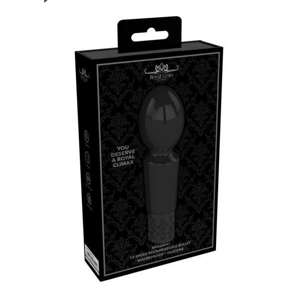 Royal Gems Brilliant Rechargeable Bullet Black BondageBox UK