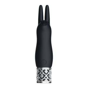 Royal Gems Elegance Rechargeable Silicone Bullet Black BondageBox UK