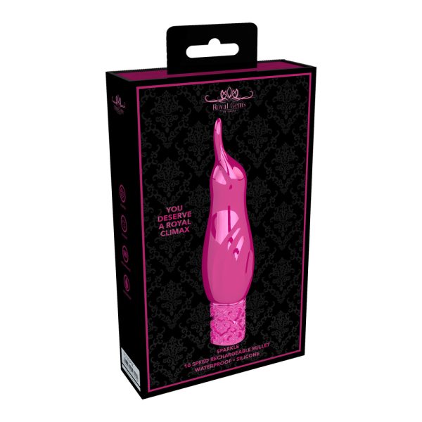 Royal Gems Sparkle Rechargeable Bullet Pink BondageBox UK