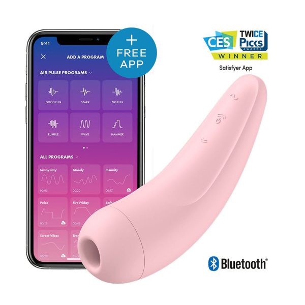 Satisfyer App Enabled Curvy 2 Plus Clitoral Massager Pink BondageBox UK