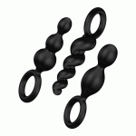 Satisfyer Booty Call Set Of 3 Black Anal Plugs BondageBox UK