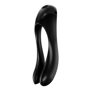 Satisfyer Candy Cane Finger Vibrator Black BondageBox UK