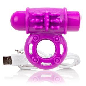Screaming O Charged OWow Purple Vibrating Cock Ring BondageBox UK