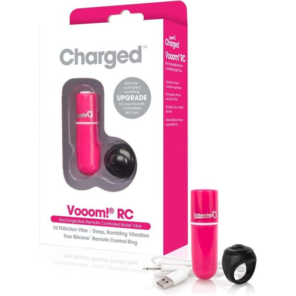 Screaming O Charged Vooom Pink Remote Control Bullet Vibe BondageBox UK
