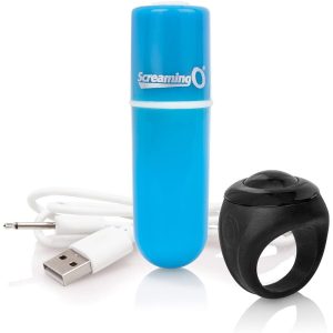 Screaming O Charged Vooom Remote Control Bullet Blue BondageBox UK