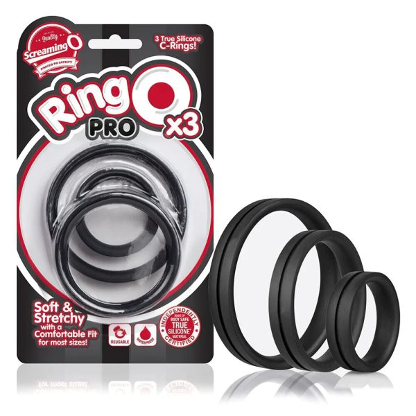 Screaming O RingO Pro X3 Cock Rings Black BondageBox UK