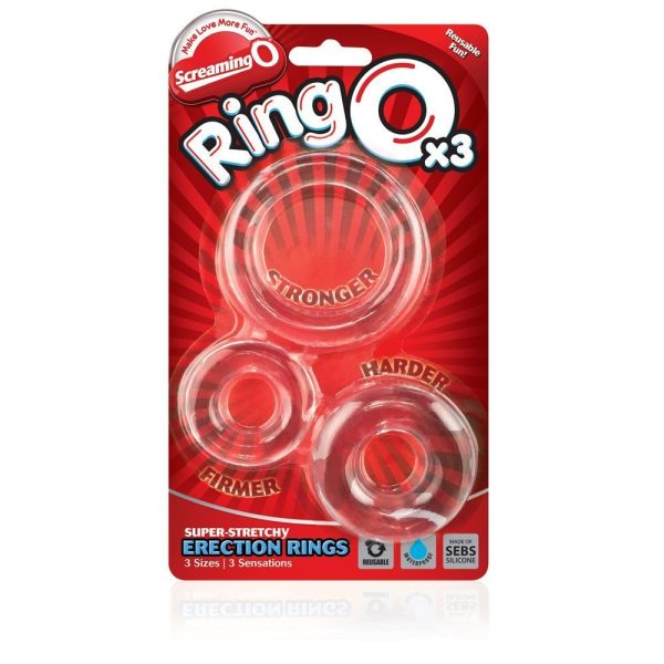 Screaming O RingO x3 Clear Cock Rings BondageBox UK