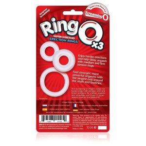 Screaming O RingO x3 Clear Cock Rings BondageBox UK