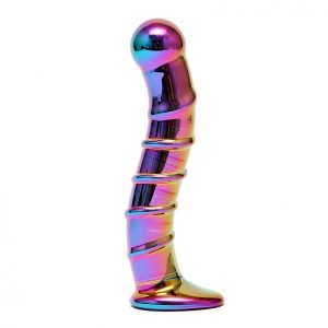 Sensual Multi Coloured Glass Nikita Dildo BondageBox UK