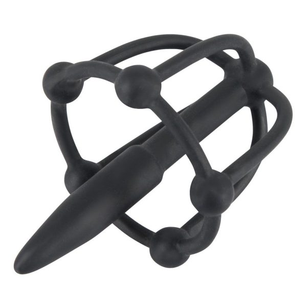 Silicone Penis Plug WIth Glans Cage BondageBox UK
