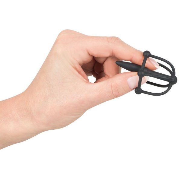 Silicone Penis Plug WIth Glans Cage BondageBox UK