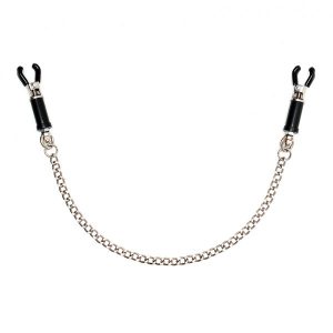 Silver Nipple Clamps With Chain BondageBox UK
