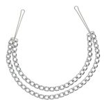 Silver Nipple Clamps With Double Chain BondageBox UK