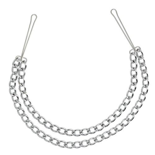 Silver_Nipple_Clamps_With_Double_Chain_BondageBox Silver Nipple Clamps With Double Chain BondageBox UK
