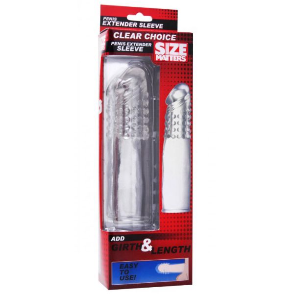 Size Matters Clear Penis Sleeve BondageBox UK