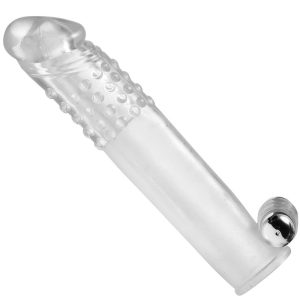 Size Matters Clear Vibrating Penis Sleeve - Image 1