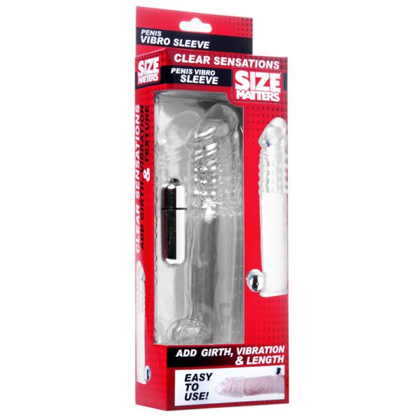 Size Matters Clear Vibrating Penis Sleeve BondageBox UK