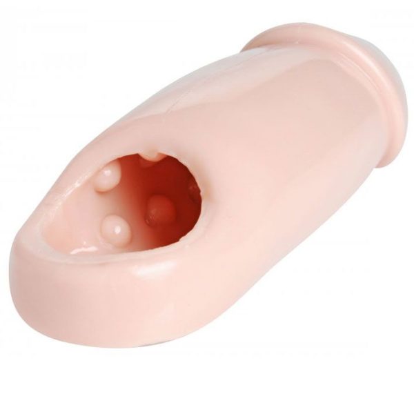 Size Matters Really Ample Wide Penis Enhancer Sheath Flesh BondageBox UK