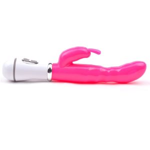 Slim G Spot Twelve Speed Rabbit Vibrator Neon Pink BondageBox UK