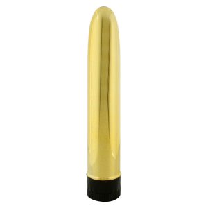 Slimline Smooth Multi Speed Vibrator Gold BondageBox UK