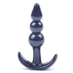 Small Black Beaded Anal Plug BondageBox UK